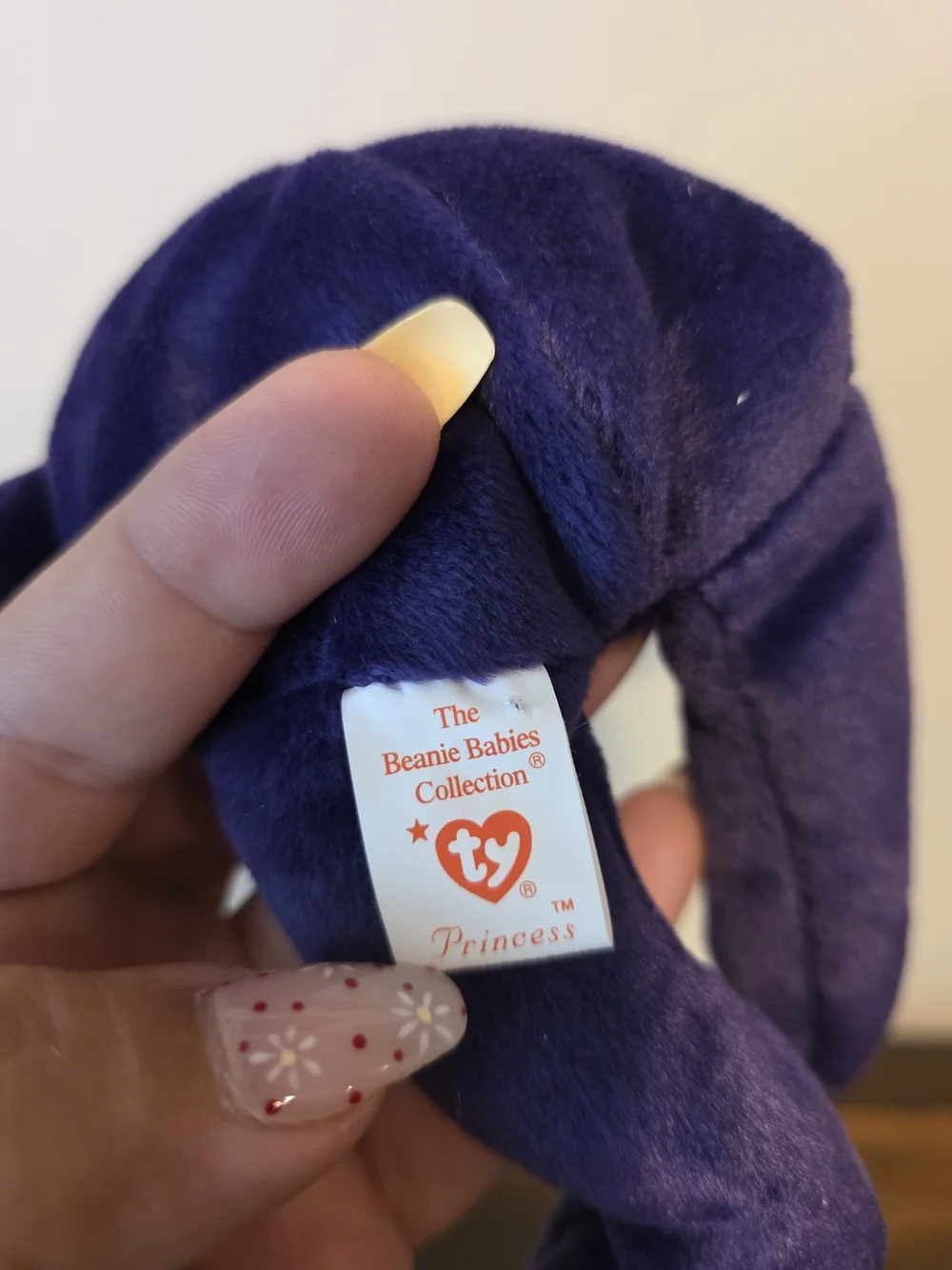 TY Beanie Baby Plush Bear - Purple